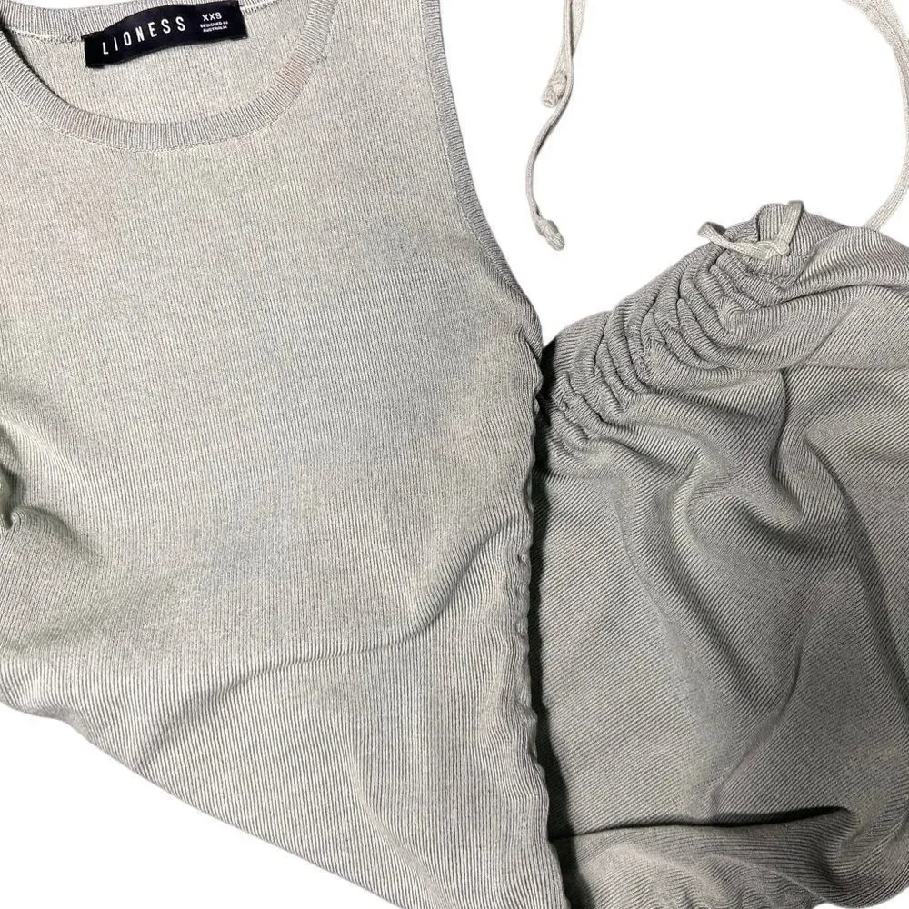 Lioness Military Minds Mini Dress - Sage Green Size XXS - Picture 11 of 15